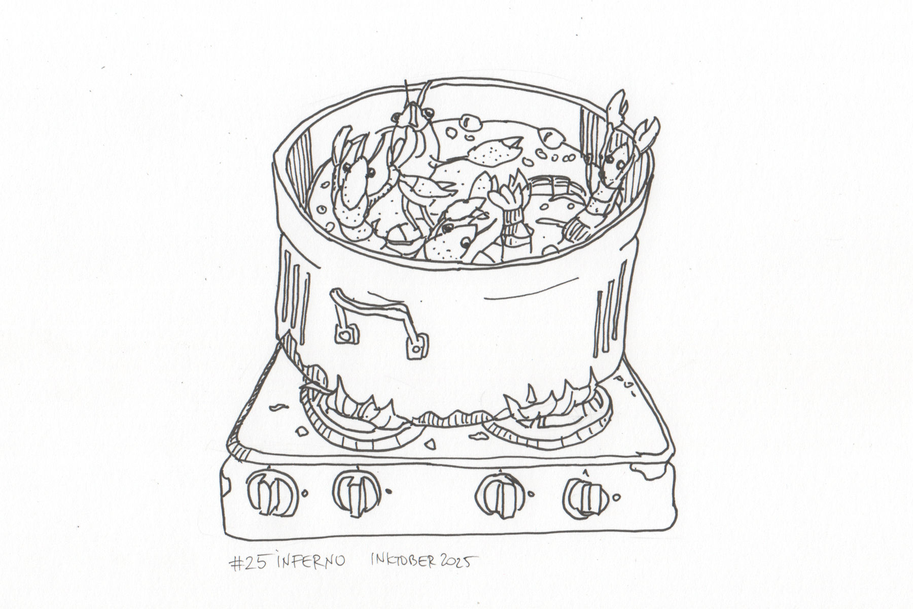 Vēži vārās katlā